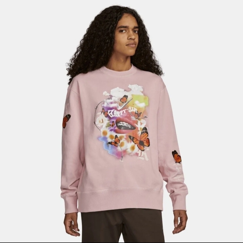 Nike "Happy Air" pink crew neck sweatshirt Size S/ New